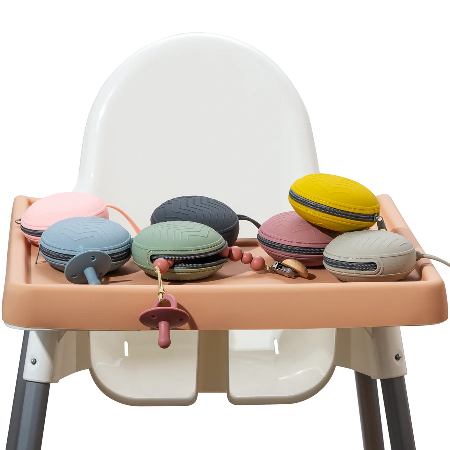 100%Food Safe Approve Silicone Pacifier Box Soother Container Box For Newborns Portative Storage Nipple Holder Teat Attachment