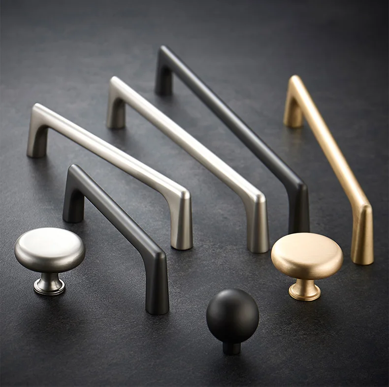 WV Schrank Griffe Perle Grau Messing Gold Schrank Tür Griffe Zink-legierung Schublade Knöpfe Zieht Küche Möbel Griff Hardware,kü – Detail 23