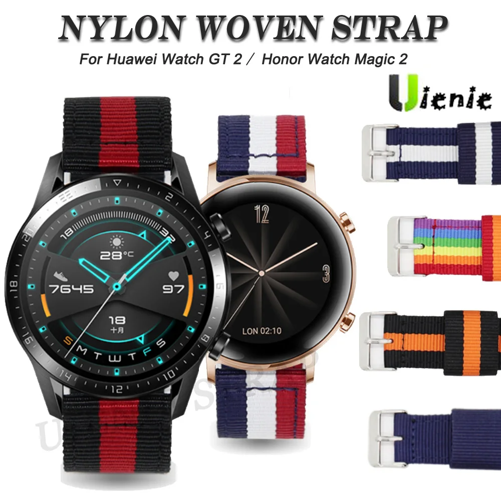 Nylon Strap For For Huawei Watch GT 2 2e Honor magic Watch 2 46mm 42mm band For Huami Amazfit GTR GTS Bip galaxy watch Active 2