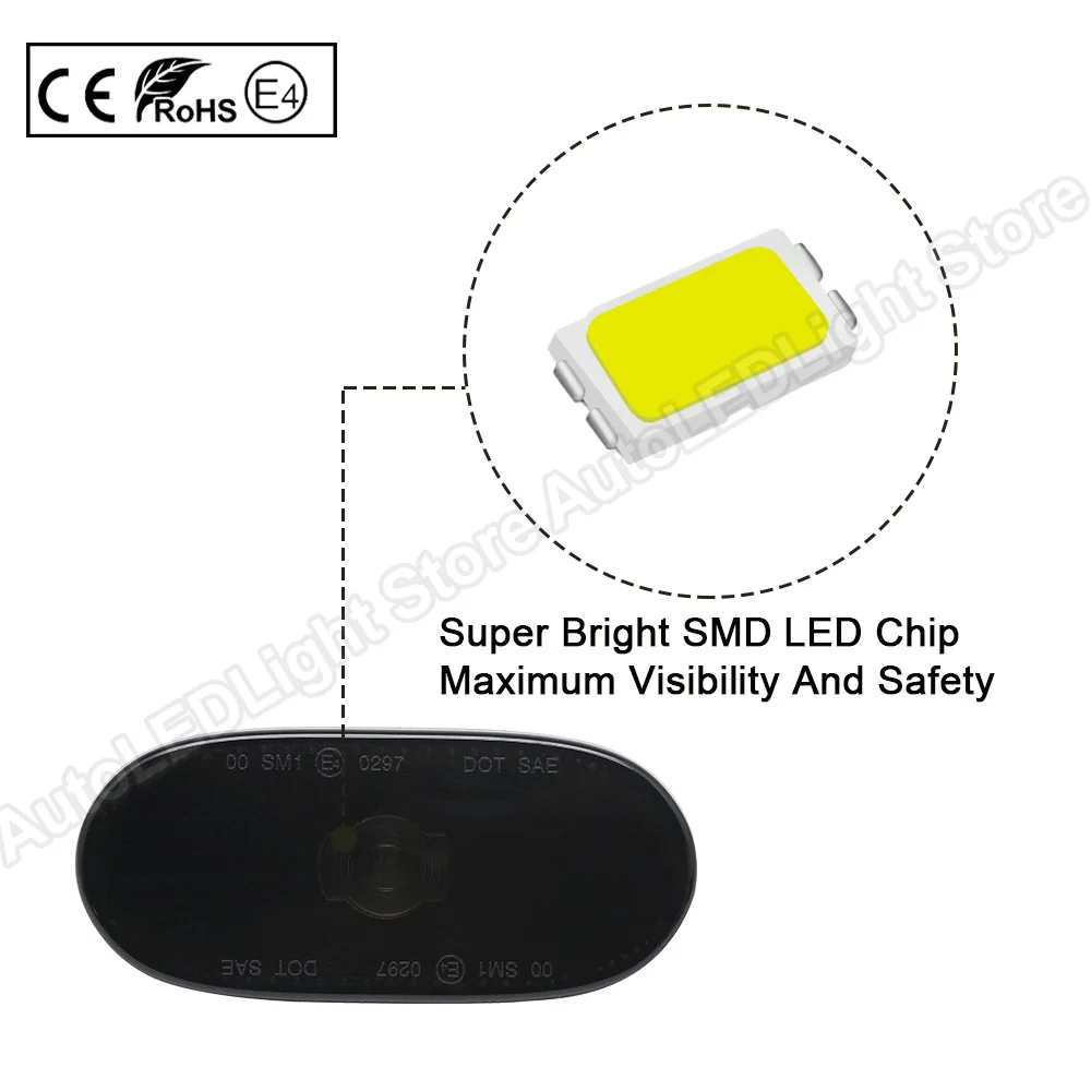 2Pcs For Mercedes Benz Sprinter W906 907 910 Volkswagen Crafter LED Side Marker Light Turn Signal Repeater Lamp Panel Lamp