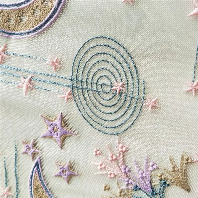 Lace Fabric With Stars&Moon Design 59\