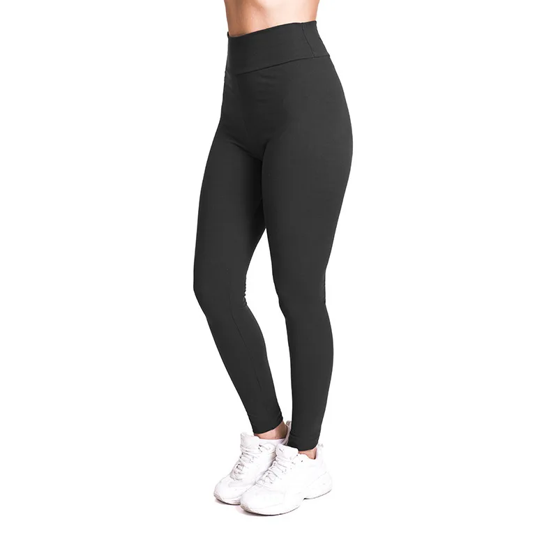 Women Plus Size 3XL Solid Color Capris Fitness Pants Running Outdoor Leggings