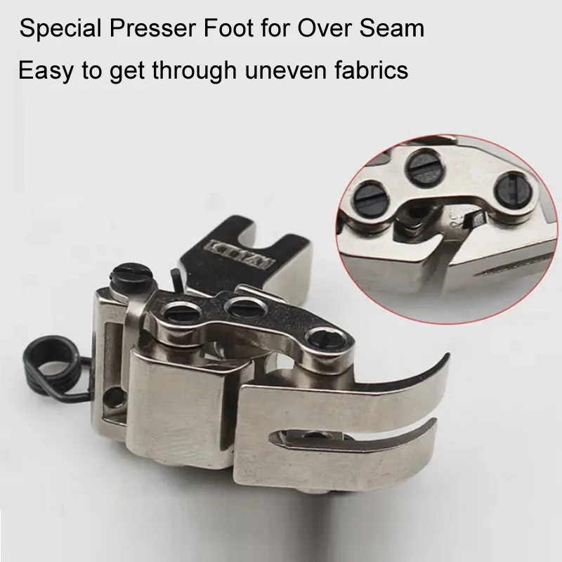 New Arrived! KT141 Over Seam Presser Foot for Industrial Lockstitch Sewing Machines, Easy to Sew Uneven Thick Fabric