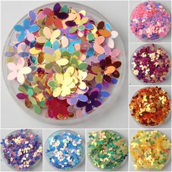 10mm Cup Five Finger Flower Sequins Paillettes Scrapbooking Lentejuelas Sewing Wedding Craft Women Garments Accessories Diy 10g