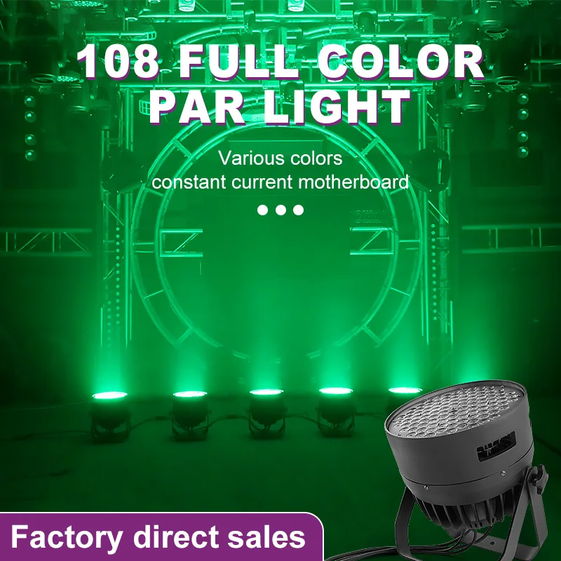 Par Stage Lights Par Led Dmx Led Moving Head Light Laser Dj Laser Projector 108x3W Led Par Light RGBW Disco Wash Light Equipment