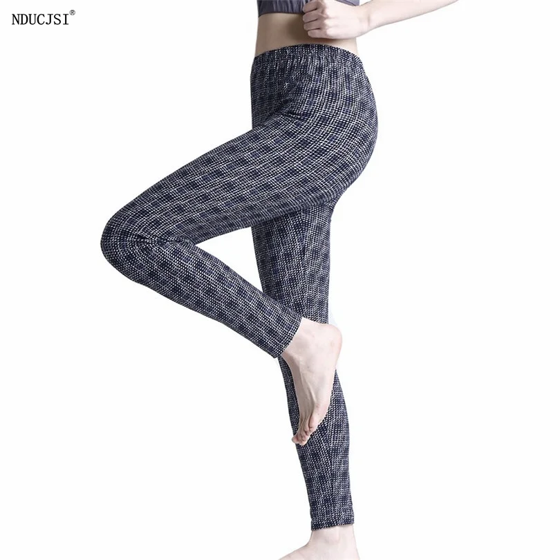 

NDUCJSI 2021 High Waist Workout Leggings for Women Summer Clothes Skinny Fitness Gym Clothing Pants Black Elasticity Trousers