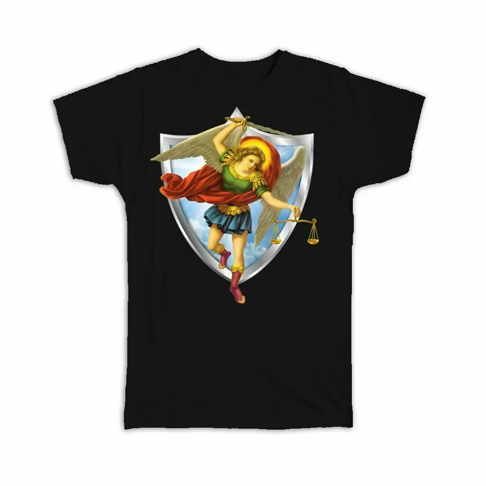 St Michael The Archangel Religious Catholic Angel T-Shirt. Summer Cotton Short Sleeve O-Neck Mens T Shirt New S-3XL