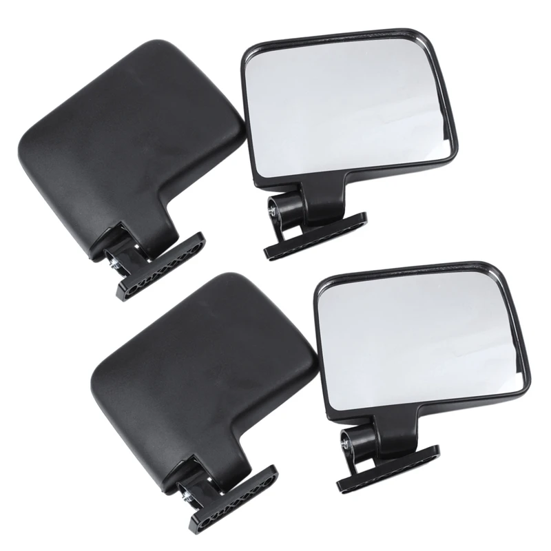 

4X Golf Cart Mirrors - Universal Folding Side View Mirror For Golf Carts Club Car, Ezgo, Yamaha, Star, Zone Carts