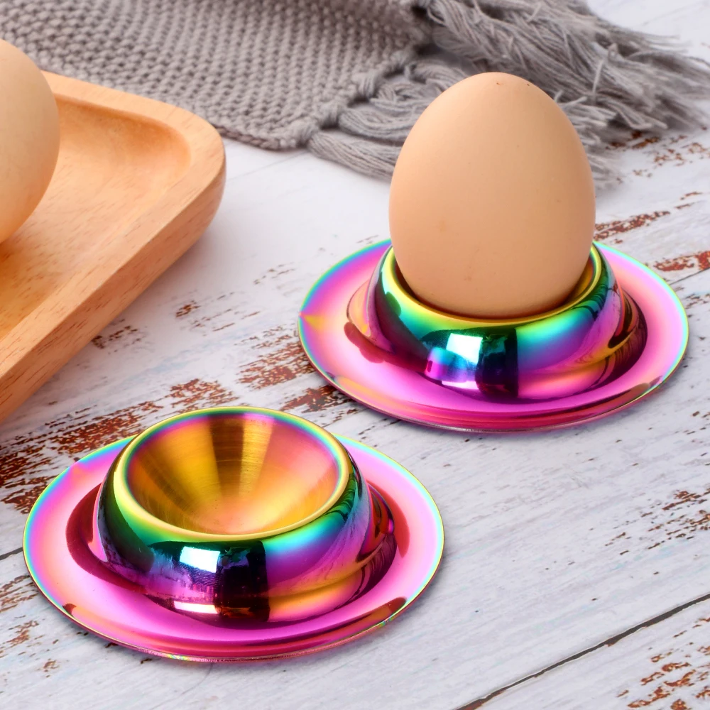 

4PCS High Quality Durable Kitchen Boiled Metal Egg Cup Holder Breakfast Egg Dessert Ice Cream Pudding Caviar Cup Kitchen Gadget