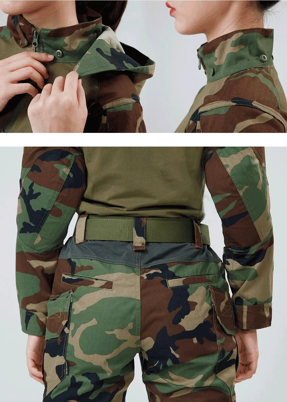 ملابس مموهة مقنعين تناسب المشجعين ، زي التدريب الميداني CS ، قميص إطلاق النار في الهواء الطلق Airsoft والسراويل #4