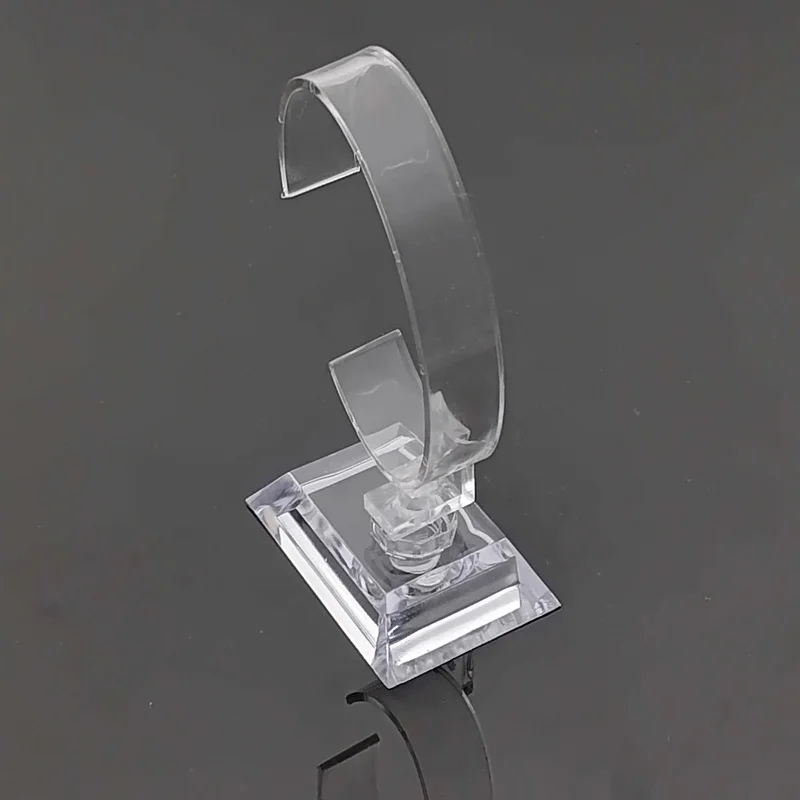 2pcs Plastic Wrist Watch Display Rack Holder Sale Show Case Stand Tool Clear Jewelry Packaging Total Height Watch Display Stand