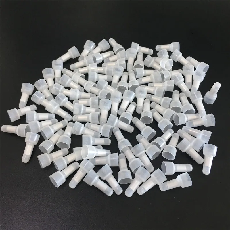 100pcs/lot YL408Y Closed End Crimp Caps Hats Splice Gauge Wire Connectors Terminals Car Audio Wiring Cap Drop Shipping