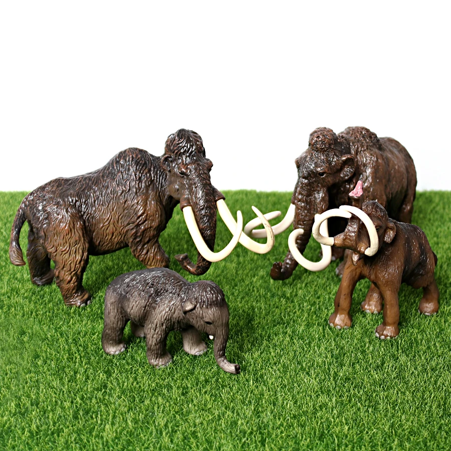 Realistico Elefante di Plastica Woolly Mammoth Animali Selvatici Modello Figura di Azione per la Raccolta Decor Scienza giocattoli Educativi