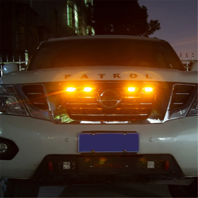 Grille Light Daytime Running Lamp For Nissan Patrol Y62 Armada 2013 2014 2015 2016 2017 2018 2019 Decor Front Led Warning Light