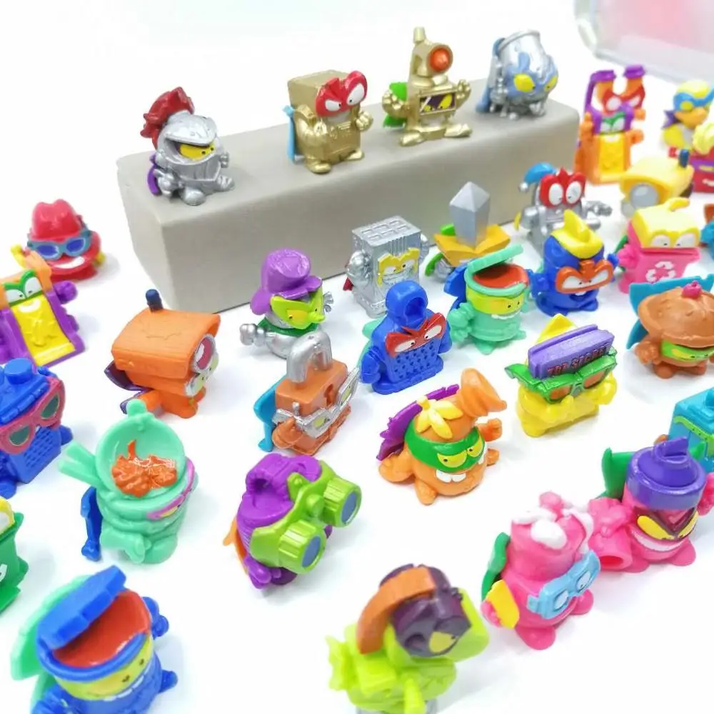 Figurines d'action Superzings Superthings originales, 10 à 50 pièces, 3CM, Collection de déchets, jouets, modèle pour enfants, cadeau