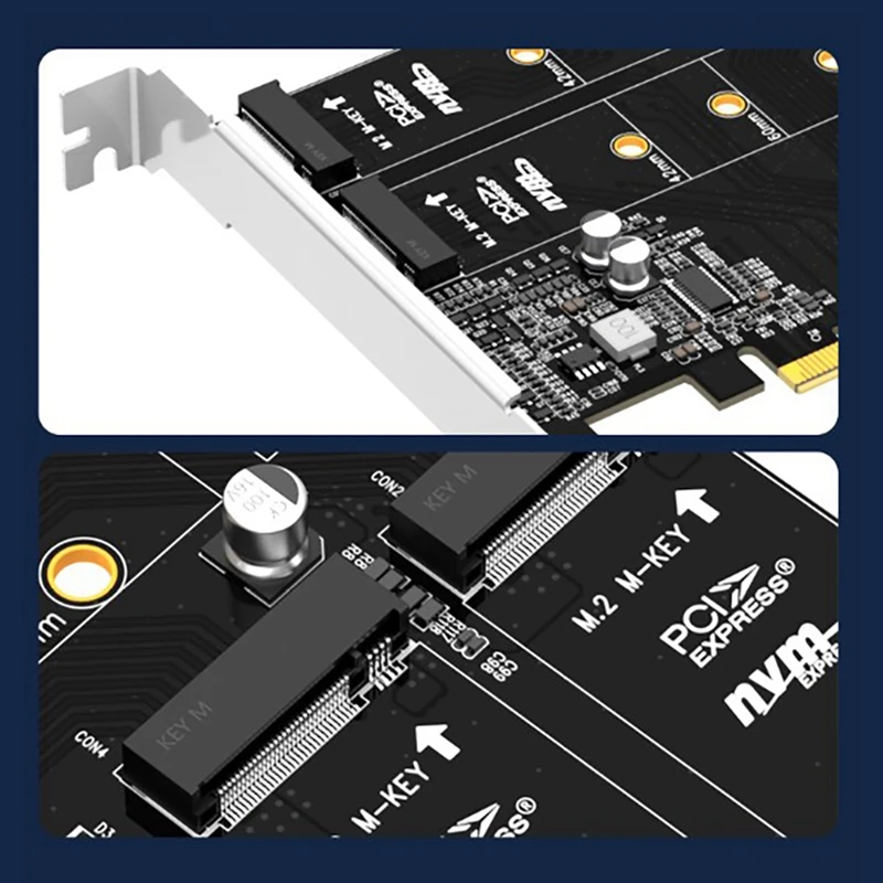 Imagem -06 - Maiwo-cartão Adaptador de Unidade de Estado Sólido Kcssd10 Pcie X16 Protocolo M.2 Nvme Portas Mkey Ssd Array Cooling