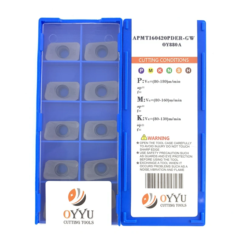 OYYU APMT 160420 APMT160420PDER-GW OY880A APMT1604 APMT160420 PDER R2.0 Milling Cutter Carbide Inserts Lathe Cutter Tunring Tool