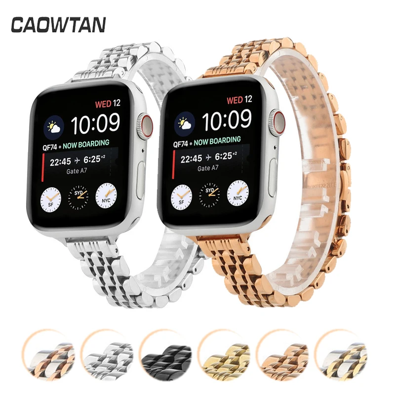 

Ремешок из нержавеющей стали для Apple Watch Band, сменный Браслет для iWatch Ultra Series 9/8/7/6/SE/5, 49 мм 41 мм 40 мм 44 мм 45 мм