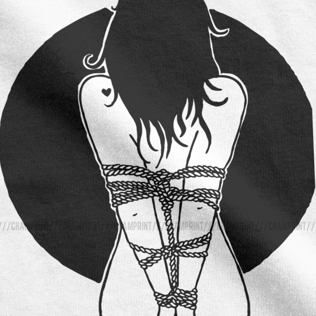 Men\'s Bind Shibari T Shirt BDSM Dominant Submissive Slave Play Sexy Sub Cotton Clothes Vintage O Neck Tee Shirt Summer T-Shirt