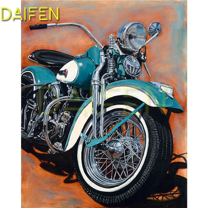 5DDIY Diamond painting Cross stitch autobike Tires Full Round Diamond mosaic autocycle Full Square Diamond embroidery motorcycle