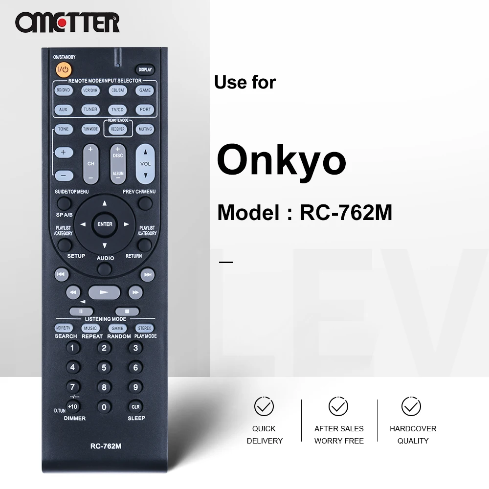 New RC-762M for Onkyo ht-r380 Remote Control AV Receiver HT-R290 HT-R390 HT-R538 TX-SR308 HT-S3400 HT-RC230 AVX290