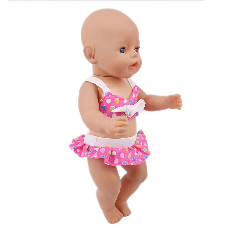 2 Pcs Set Swimsuit Doll Clothes Accessories For American 16-18 Inch Girl Doll 43 Cm Born Baby Doll Items Nenuco,Our Generation