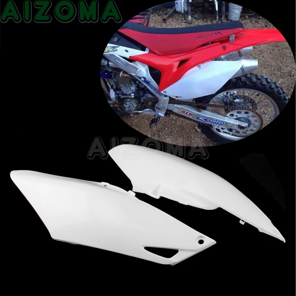 2pcs Enduro Motocross Rear Side Panels Cover For Honda CRF250R CRF450R CRF 250 450 R Plastic Exhuast Protector Fairing Bodykit