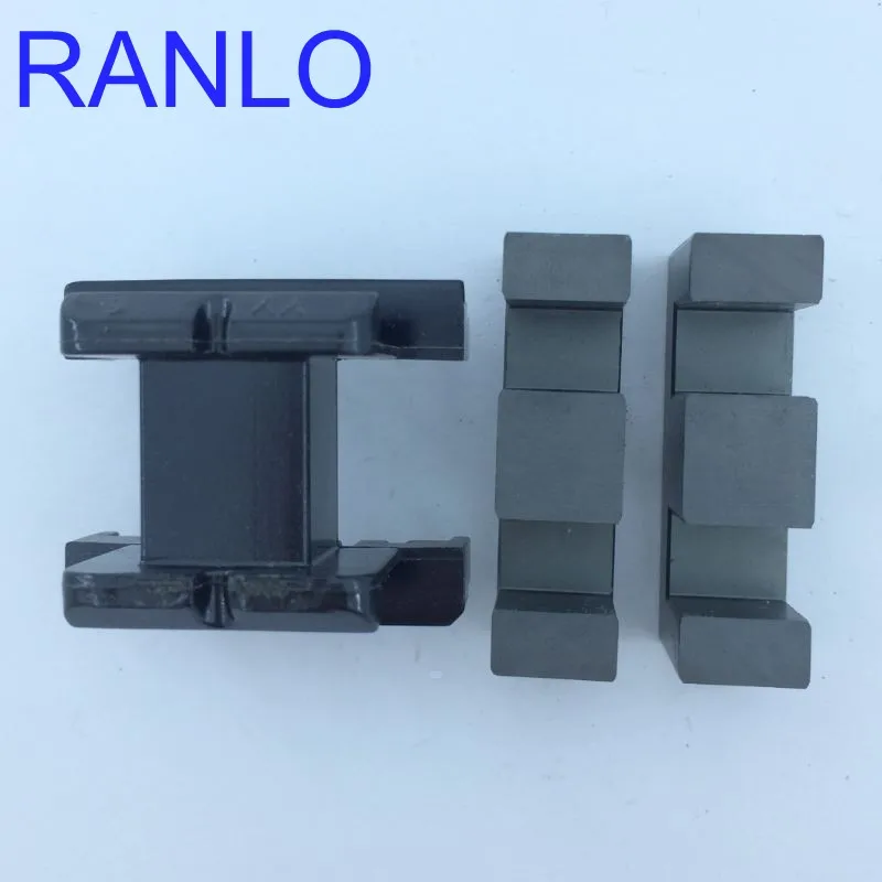 5Sets/lot EI40 EE40 7+7P Horizontl Transformer Bobbin PC40 Ferrite Core