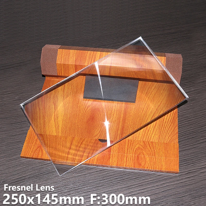 Fresnel-projetor de Energia Solar 250×145 mm r6 mm F300 mm 12 Faça Você Mesmo Tela Cheia 3x Amplificação Campo de Foco Personalização