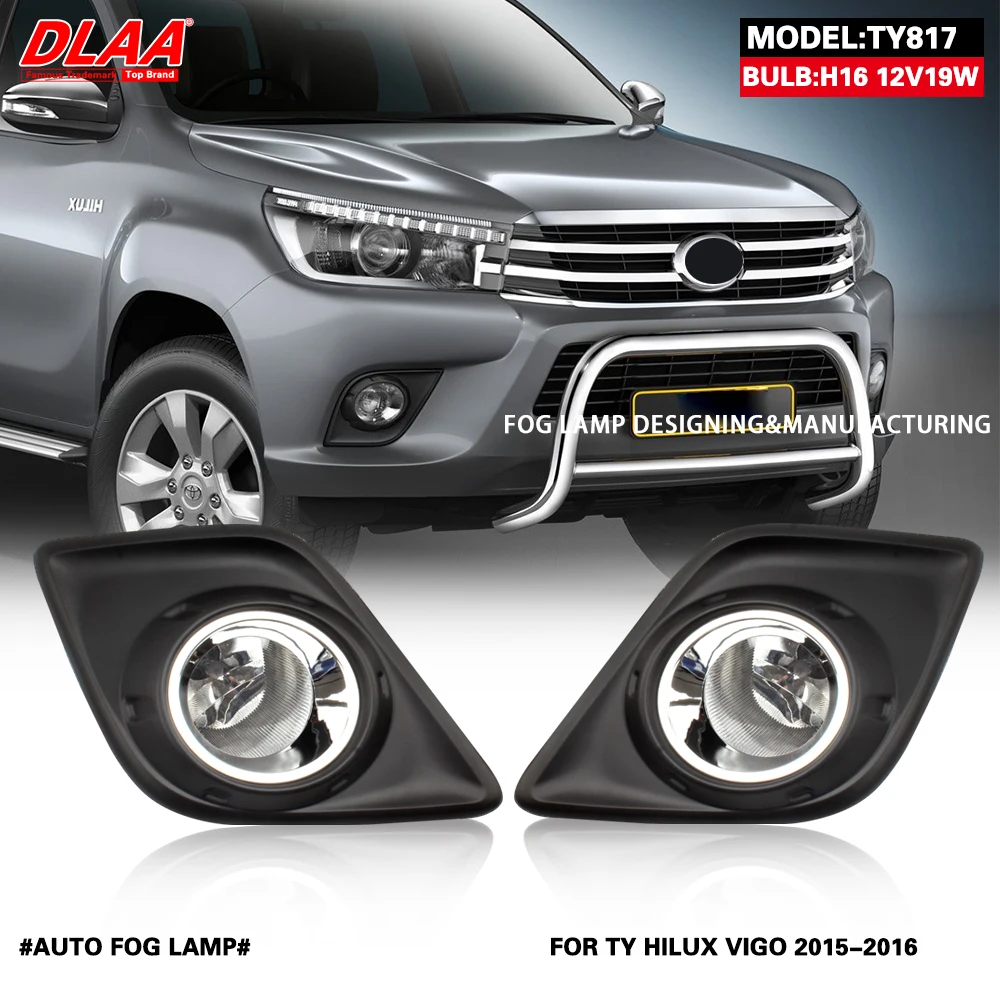 

For HILUX VIGO 2015-2016 Front Fog Lights Car Styling Spot Light Fog Lamps With Switch - 1 Pair