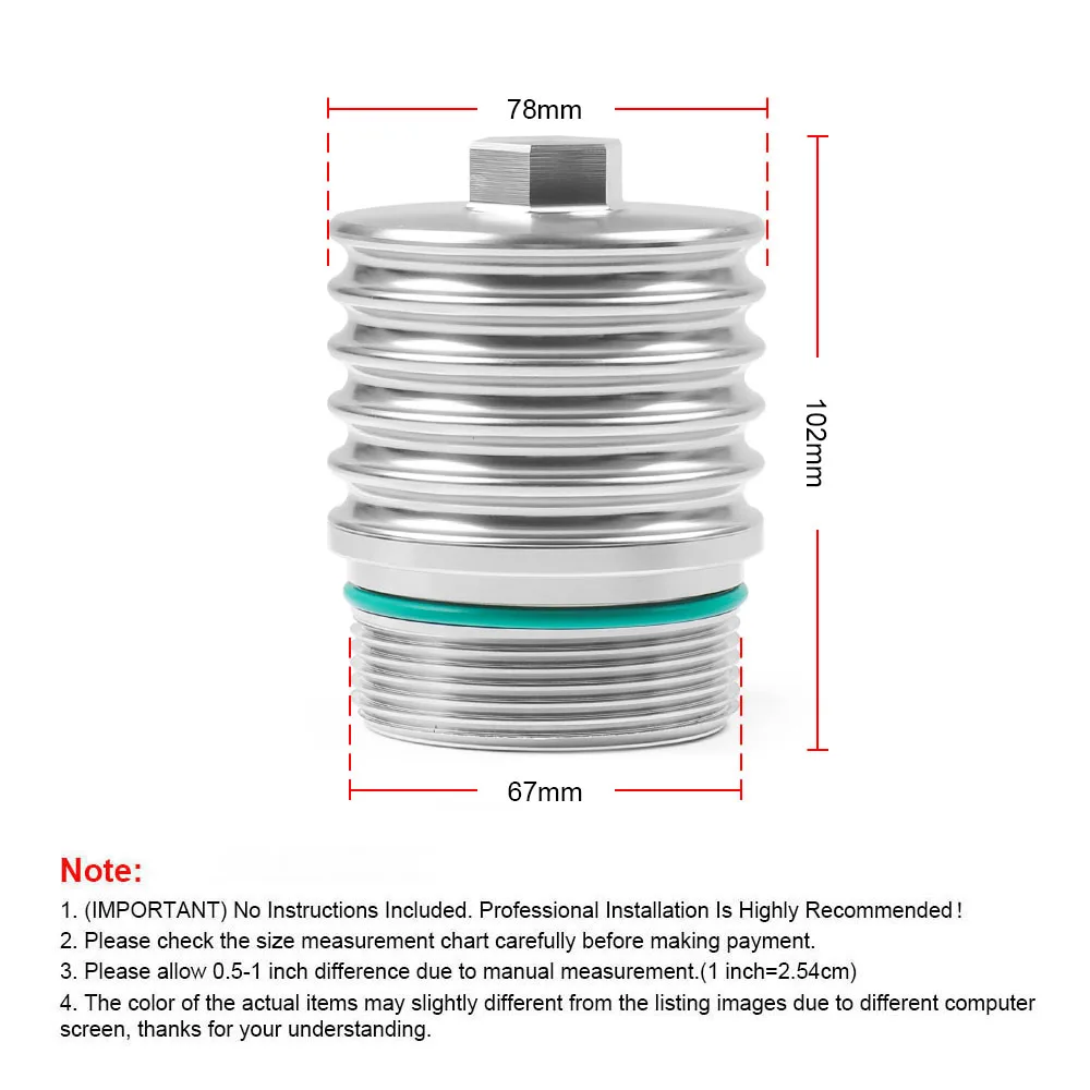 02E305045 DSG-6 DQ250 Cool Flow Aluminum Auto Oil Filter Housing Replaces the factory plastic housing For VW EA888 2.0T FSI