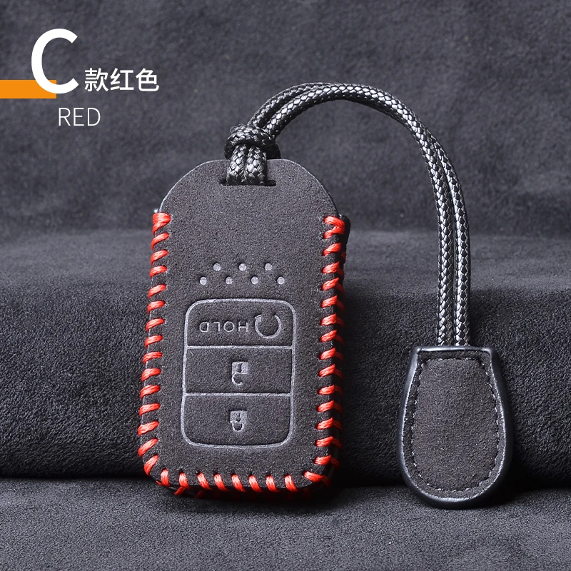 Leather Car Remote Key Cover Case Shell For Honda Civic City Accord CRV CR-V XR-V Odyssey Vezel Jade Crider Fit car Accessories