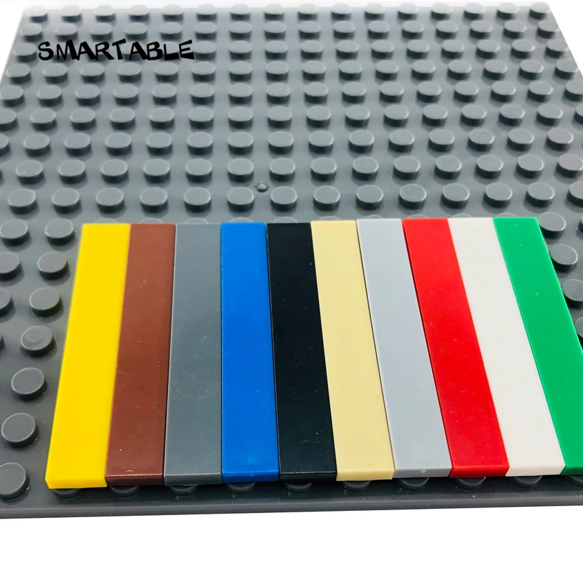 Smartable Bulk Tile 1x6 with Groove Flat Studs Building Blocks MOC Parts Toy For Kids Compatible Major Brands 6636 600pcs/lot