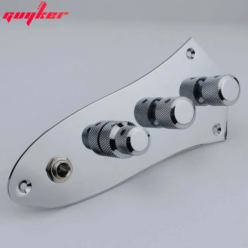 1 Set GUYKER 2-band Preamp/tone control for JB Bass with adjustable GAIN (With Jazz Bass Control Plate+Control Knob)