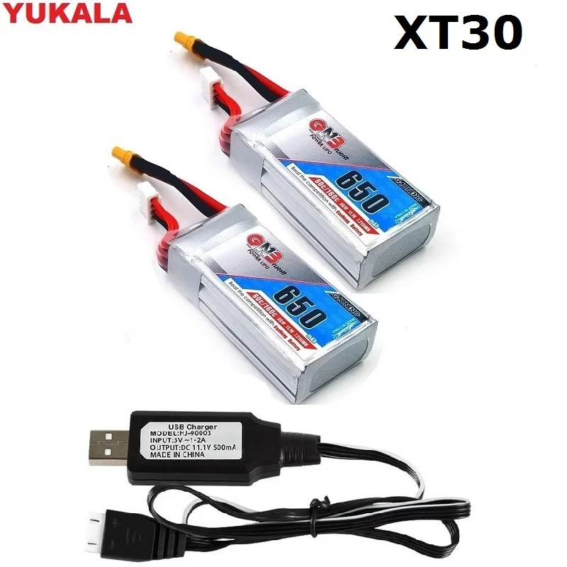 

gaoneng GNB 3S 650mAh 11.1V 80C/160C Lipo battery with Charger XT30 XT60 for RC Racing Drone 4 axis UAV RC Quadcopter RC Drone