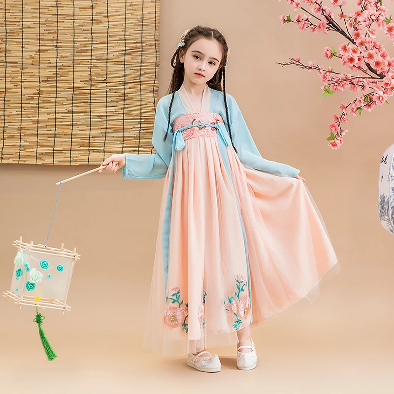 

New Vintage Princess Birthday wedding party Chinese Han Fu girl's Eucharist formal first dance performance dress Coaplay