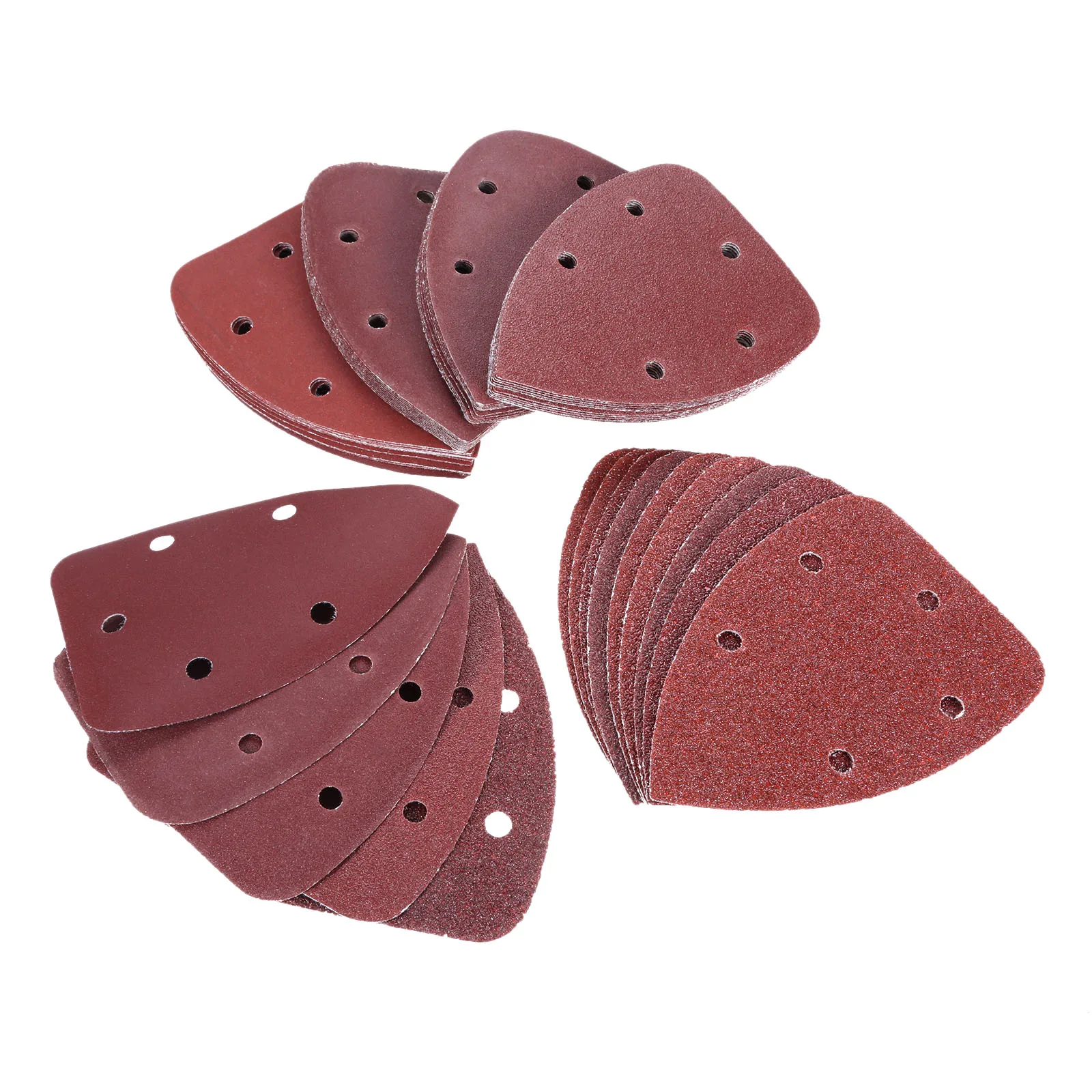 Dreld 50 peças de folhas de lixa, 140x90mm triangular de papel de lixa abrasivo, disco de lixa para lixar madeira, polimento, 40-240 gravações
