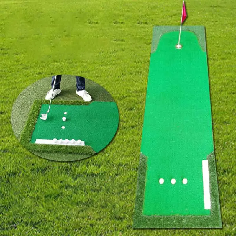 Golf Putting Training Pad Green Practice Mat Flat Lawn