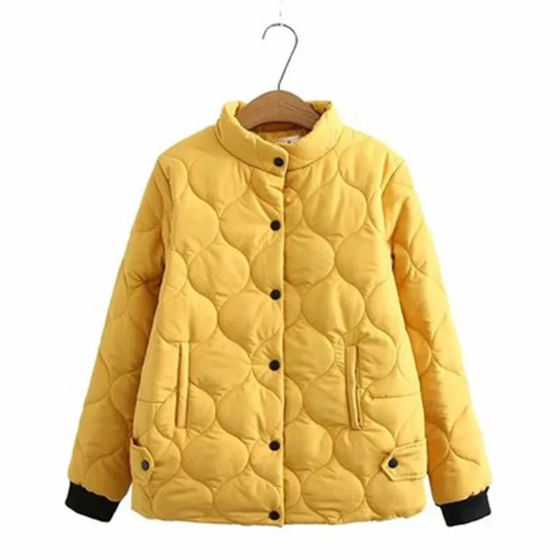 Autumn Winter Short Lightweight Down Cotton Jacket Women's Coats New Stand collar Oversized 4XL Warm Cotton Padded Coat Female