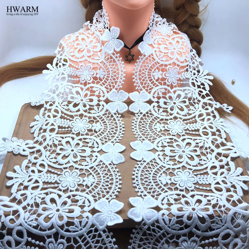 5yards 19.5cm african lace fabric ribbon trim cloth accessories DIY fashionable wedding decoration for home costura sewing laces