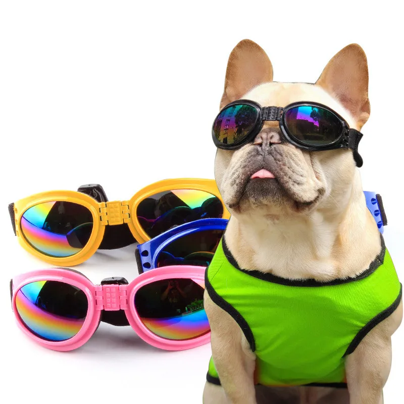 Pet Dog Glasses 6 Colors Foldable Plastic Cat Sunglasses Puppy Reflection Eye Wear Glasses For Small Medium Large Dog Sunglasses