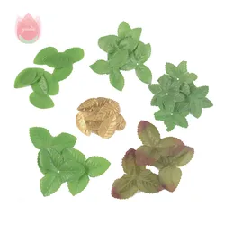 100Pcs Green Tree Leaves Artificial Leaves For Home Christmas tree Decoration Scrapbooking Craft Accessories DIY Wedding Decor