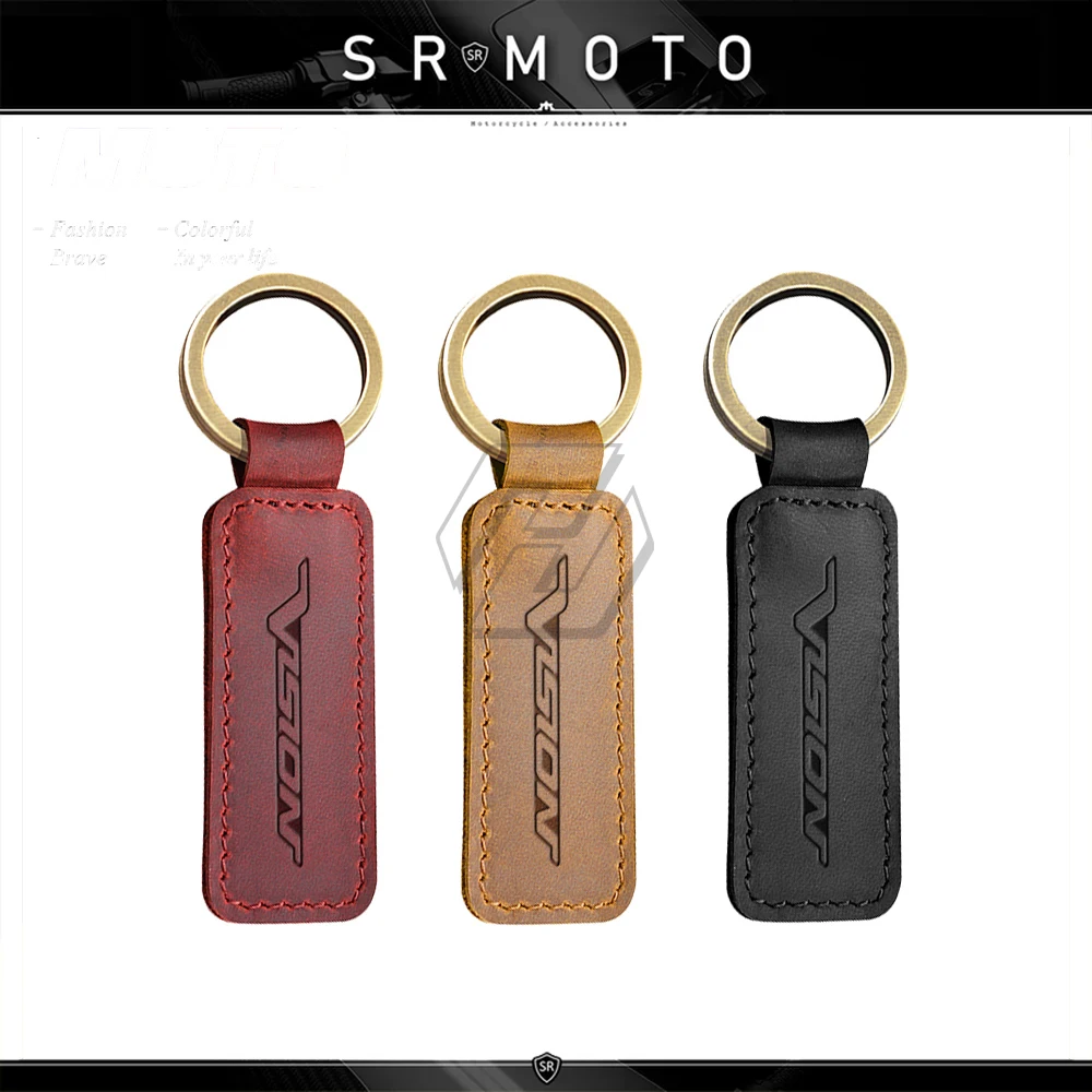 Motorcycle Cowhide Keychain Key Ring Case for Honda Vision 110 XS XS-1 Scooter