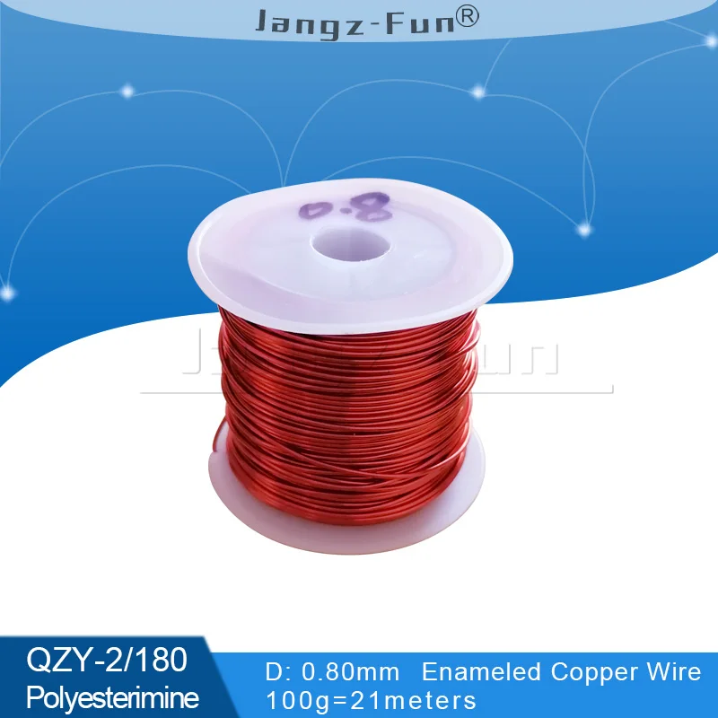 0.74mm 0.80mm 0.85mm QZY-2/180 polyester imine Enameled  Copper Wire Motor Magnet Coil Winding Wire weight 100 grams