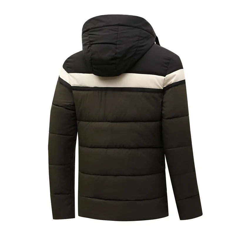 Homens inverno parkas camisa masculina com capuz casaco de algodão jaqueta casual roupas quentes dos homens casaco streetwear puffer algodão jaqueta