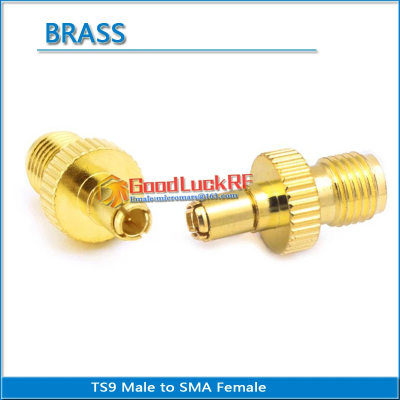 TS9 Male to SMA Female Plug Extender DISC Gold Plated Brass Straight Coaxial RF Connector Socket Adapters