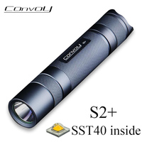 Convoy S2 Plus SST40 Flashlight Linterna Led 1800lm Flash Light 18650 Camping Fishing Work Light Grey Mini Latarka Lanterna