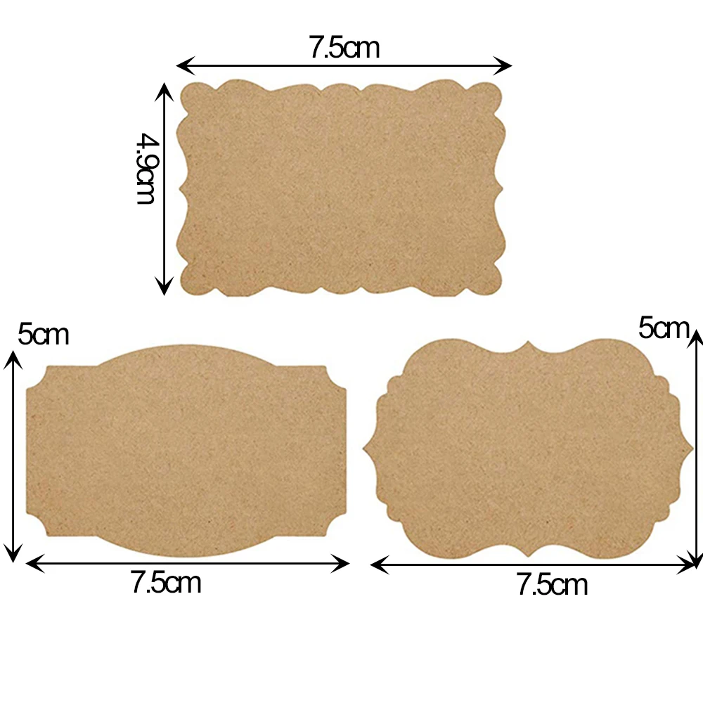 100pcs Natural Kraft Christmas Decoration Label Holiday Gift Tags Stationery Stickers Envelope Label Sticker