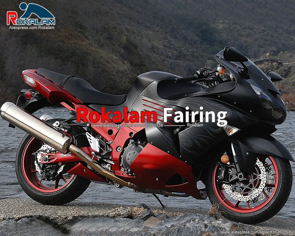 

Motorcycle Fairing For Kawasaki Ninja ZX14R 2006 2011 ZZR1400 06-11 Red Black Motorbike Aftermarket Body Kit (Injection Molding)