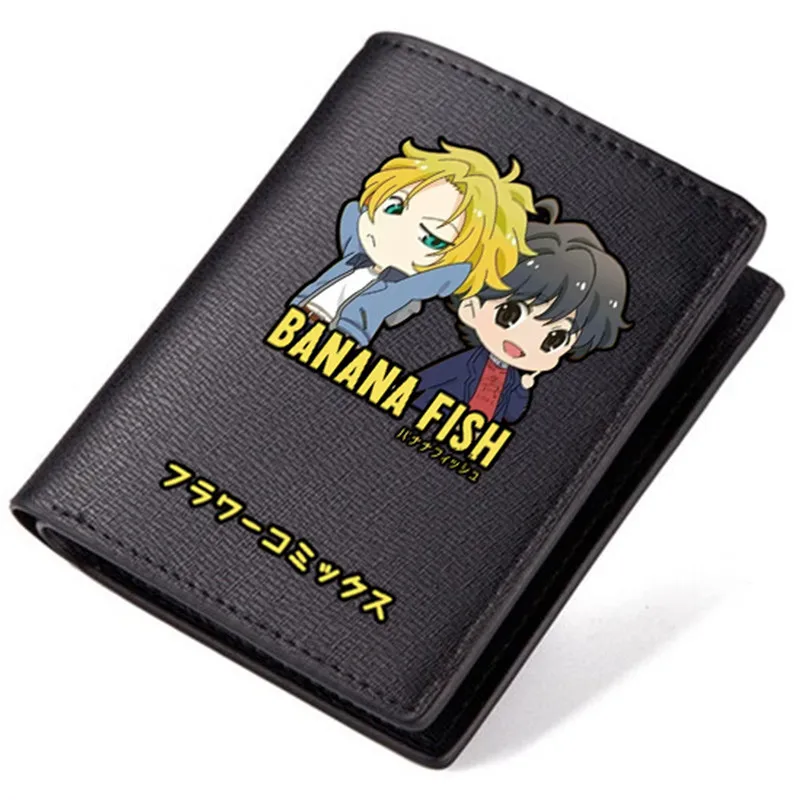 Di alta qualità BANANA FISH Ash Lynx Cosplay Anime borsa lunga Pu Leahter portafogli portamonete portamonete Anime ID Card Holder Money Clutch